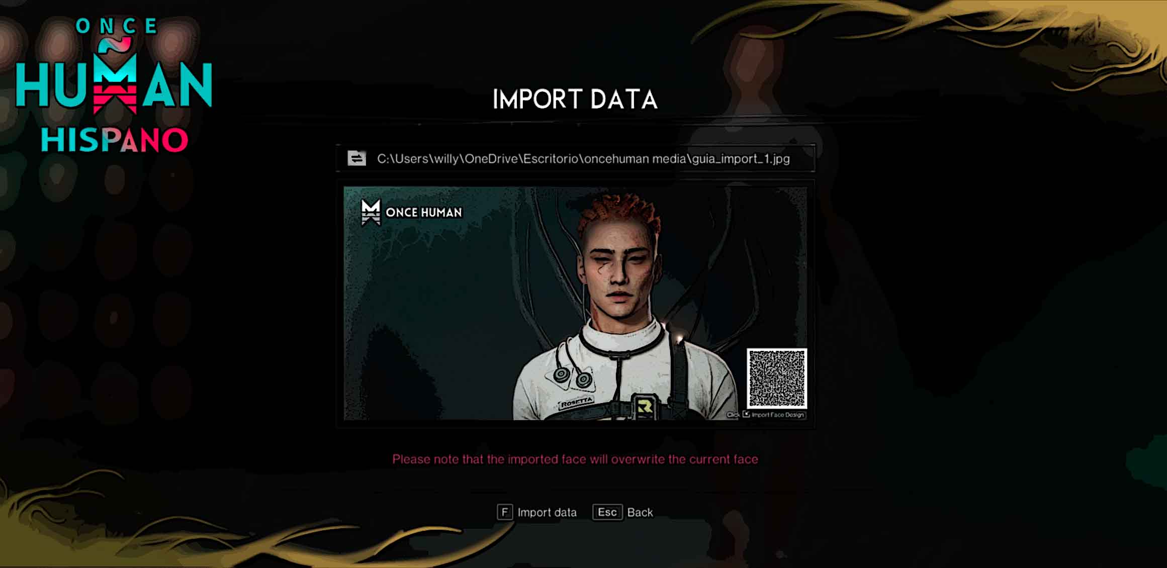 Once Human - Importar Código QR